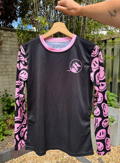 Melted Smiley Long Sleeve Womens MTB Jersey - Unbound Collective