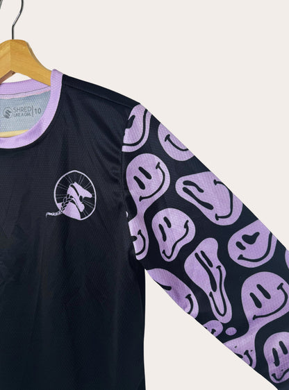 Melted Smiley Long Sleeve Womens MTB Jersey - Unbound Collective