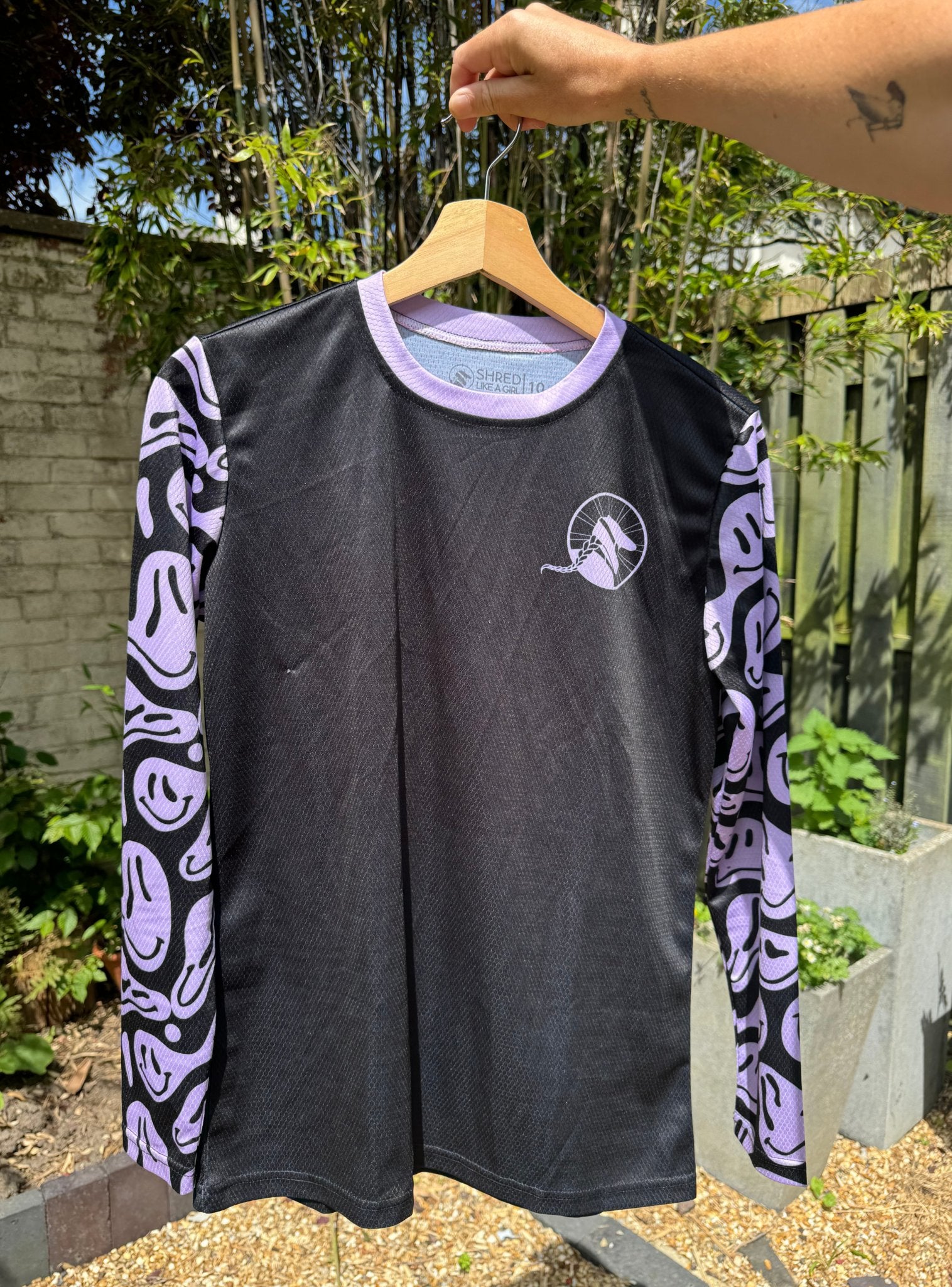 Melted Smiley Long Sleeve Womens MTB Jersey - Unbound Collective