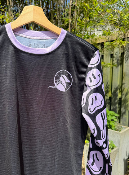 Melted Smiley Long Sleeve Womens MTB Jersey - Unbound Collective