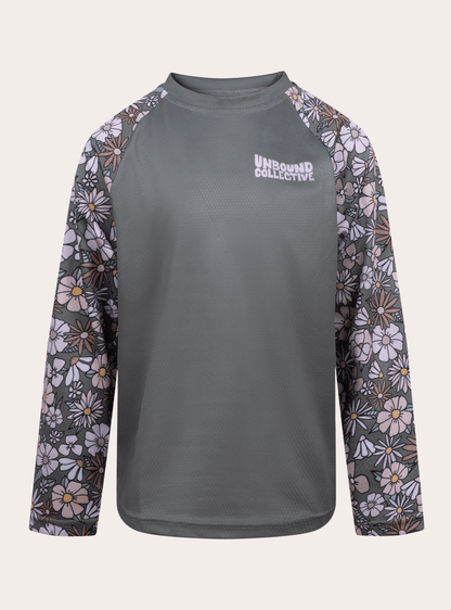 Retro Floral Youth MTB Jersey - Unbound Collective