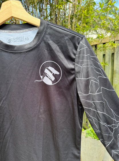 Stealth Mountain Vibes Long Sleeve Womens MTB Jersey - Unbound Collective