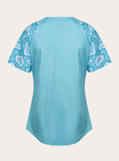 Teal Puddles Womens Mountain Bike Jersey - Unbound Collective